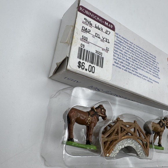 Liberty Falls Miniature Figurines Accessory Set Vtg‎ 90s Horses Mailboxes Bridge - Picture 8 of 11